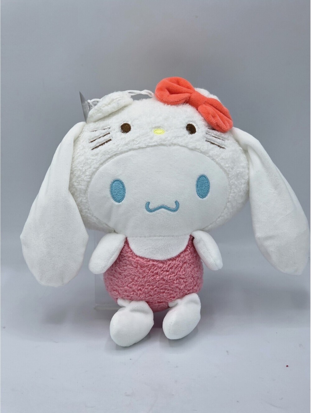 Sanrio Cinnamoroll Plush Hello Kitty Hood Pink Outfit Soft Toy Cute 10"